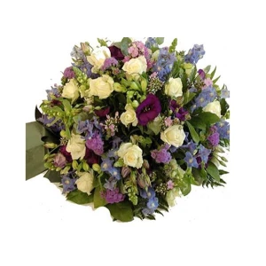 Rouwbiedermeier paars, blauw, wit, lila