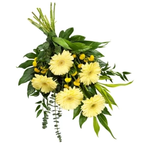 Rouwboeket in zachte kleuren