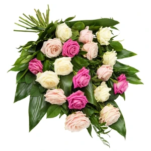 Rouwboeket met rozen