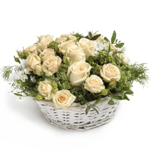Witte rozentuin