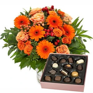 Boeket cadeauset  orange