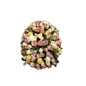 Arrangement Ovaal Pastel kleuren rozen