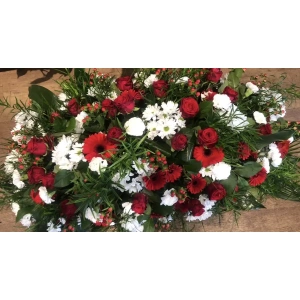 Rouwstuk uitbundig Rood Wit