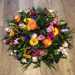 Rouwstuk rond bonte kleuren